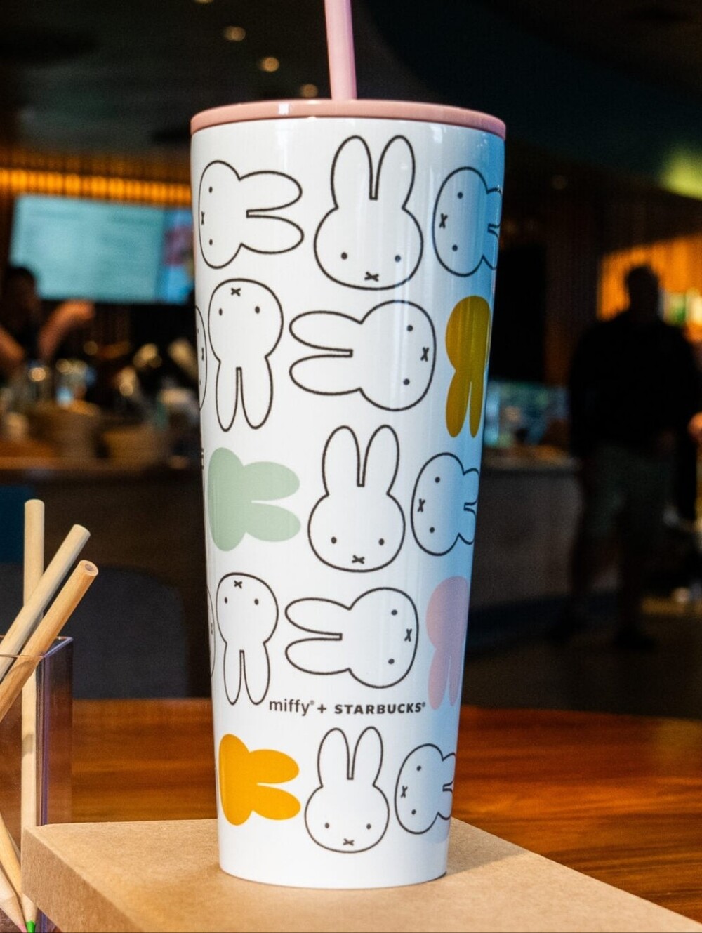 NWT, Starbucks x Miffy Stainless Steel Cold Cup Pop Art, One Size 26 oz
